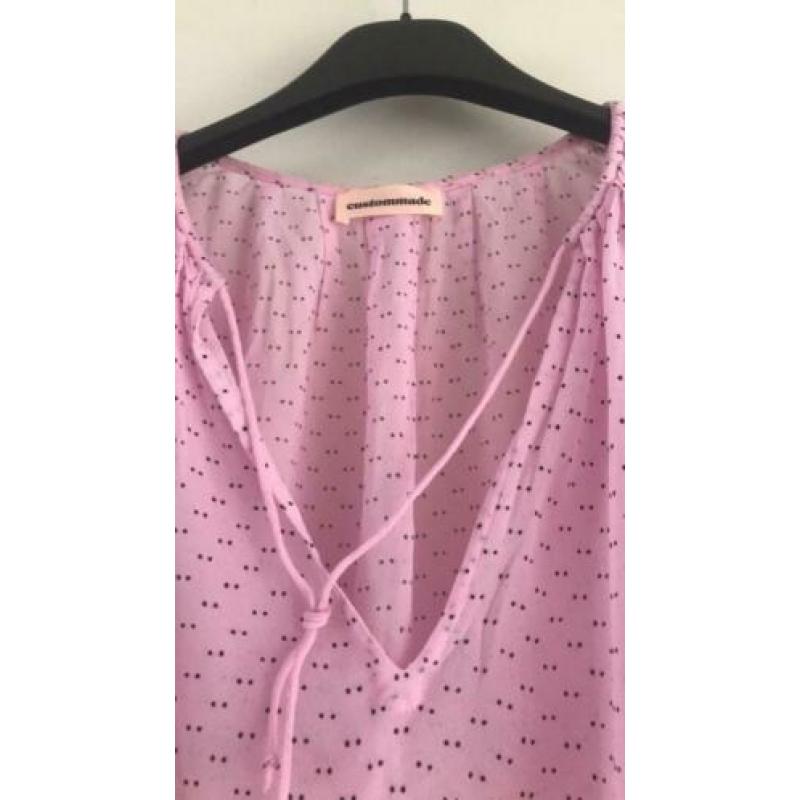 Custommade mooi rose bloesje maat 34 nieuwstaat