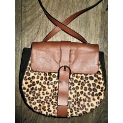 MASSIMO DUTTI ! Leren tas echt vacht.