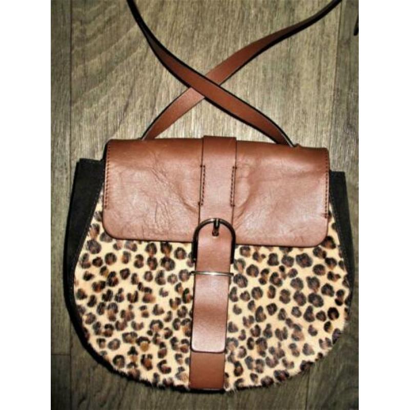 MASSIMO DUTTI ! Leren tas echt vacht.