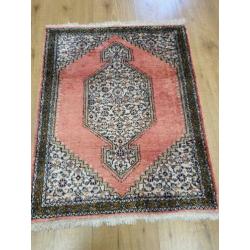 Vintage handgeknoopt perzisch tapijt zijde 80x62