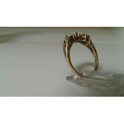 Mooie antieke gouden ring diamantjes granaatjes