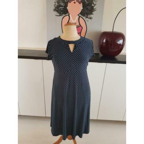 Nieuw! prachtig blauw vintage jurkje van Lindy Bop maat 46!