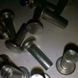 100 ST ALUMINIUM, DIN 661, HALF HOLLE KLINKNAGELS, 4x 8 MM