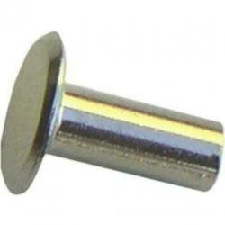 100 ST ALUMINIUM, DIN 661, HALF HOLLE KLINKNAGELS, 4x 8 MM
