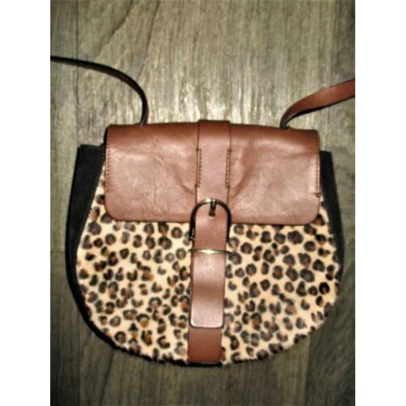 MASSIMO DUTTI ! Leren tas echt vacht.