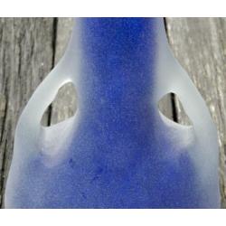 Prachtige blauwe vaas wit gematteerd