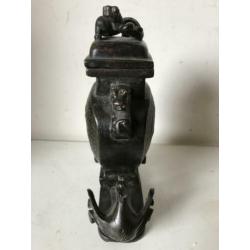 Chinese of Aziatisch bronzen Wierrook brander 21 cm Chinees