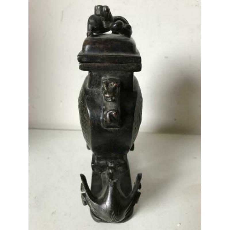 Chinese of Aziatisch bronzen Wierrook brander 21 cm Chinees