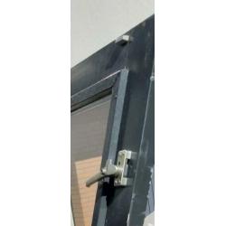 Buitendeur, hout met glas