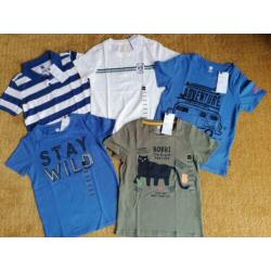 5 nieuwe t-shirts maat 110-116 jongens Hema
