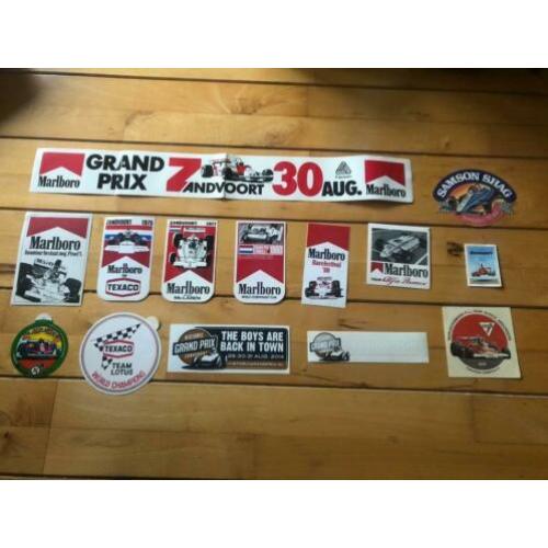 14 stickers sticker. Formule 1 Zandvoort Grand Prix enz.