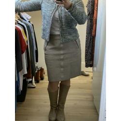 Sandwich leatherlook rok maat 44