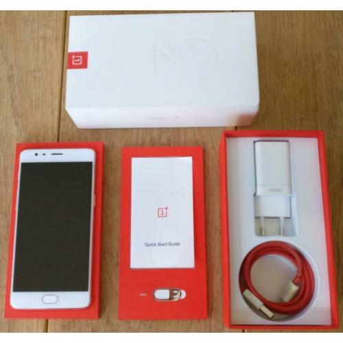 Oneplus 3 in wit/goud + screenprotector gehard glas
