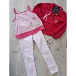 Merk set maat 116 benetton, vinrose barbara farber & armband