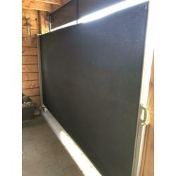 Uittrekbaar windscherm zonnescherm 180 x 300 antraciet zwart