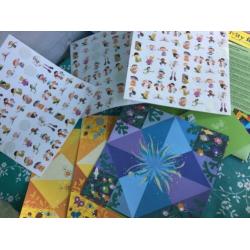 Origami mapje Stickers kind