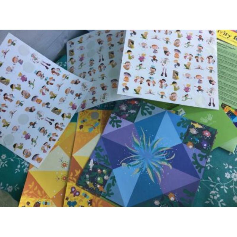 Origami mapje Stickers kind