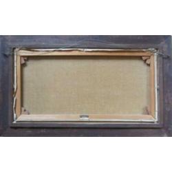Jan Knikker sr 1889-1975==de ophaalbrug==doek 40 x 80 cm =