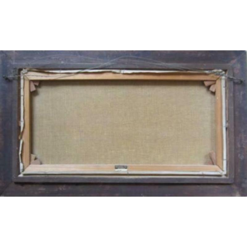 Jan Knikker sr 1889-1975==de ophaalbrug==doek 40 x 80 cm =
