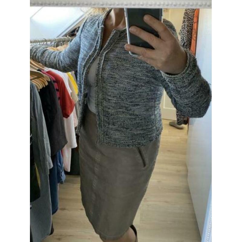 Sandwich leatherlook rok maat 44