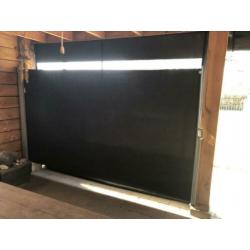 Uittrekbaar windscherm zonnescherm 180 x 300 antraciet zwart
