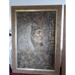 schilderijen Ramses en Cleopatra. op doek met olieverf gesch