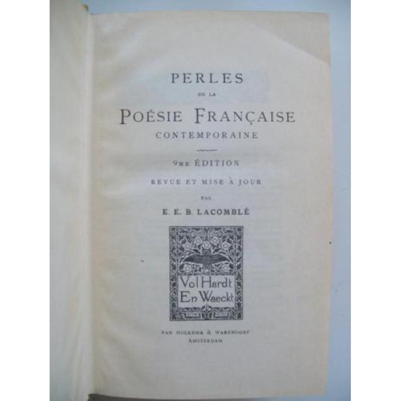 E.E.B. Lacomblé - Perles de la Poésie Française Contemporain