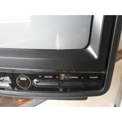 Te koop. Silver portable kleuren TV