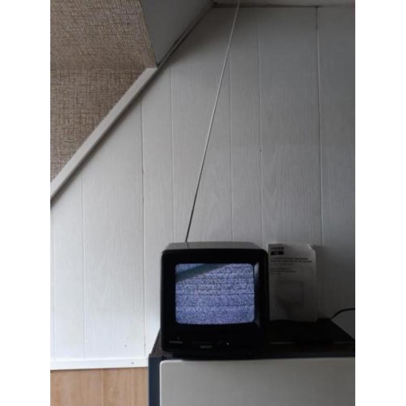 Te koop. Silver portable kleuren TV