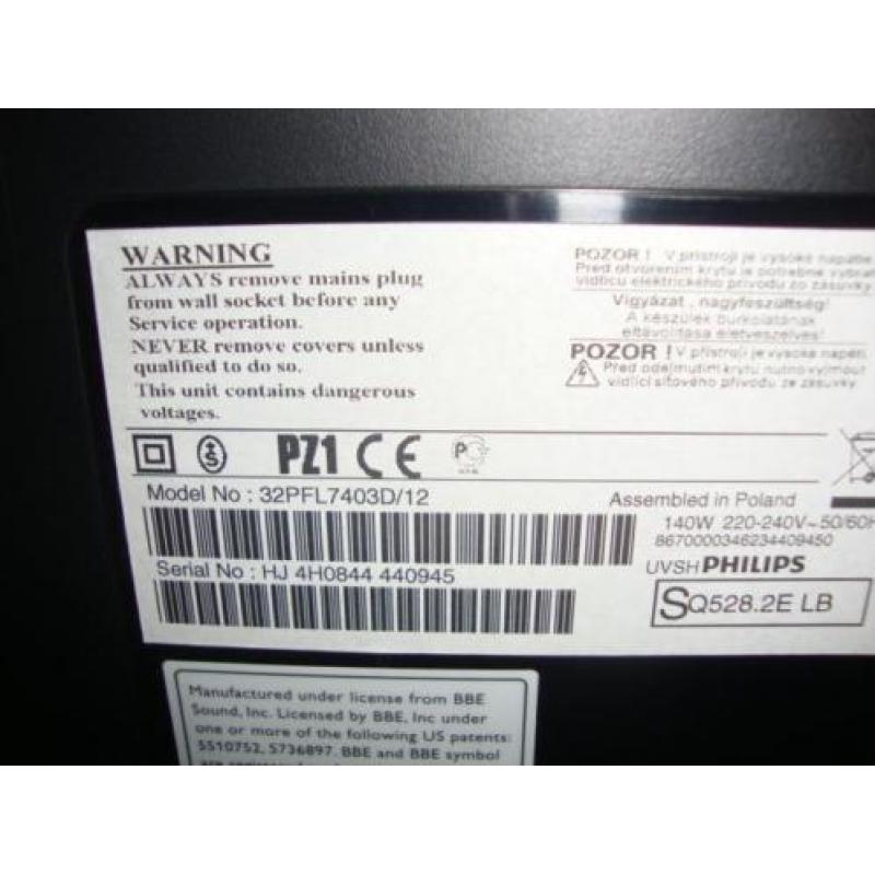 philips lcd tv 32PFL7403d12