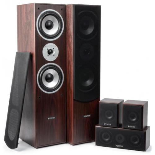 Fenton Thuis bioscoop speaker systeem - Walnoot - 5 delig