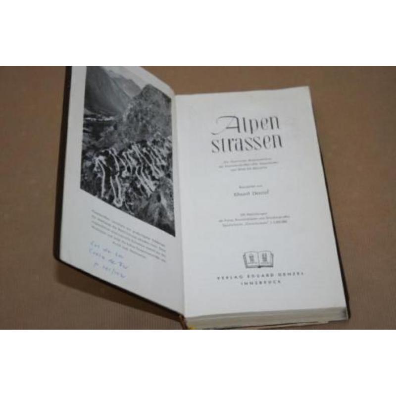 Fraai oud boek over wegen in de Alpen - 1959 !!