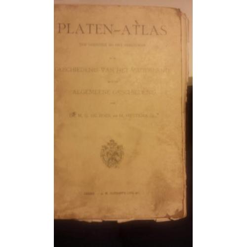 Oude platen atlas vaderland en algemene geschiedenis1910