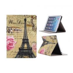 iPad 2 3 4 leren leer hoes hoesje case - Wereldkaart Grijs