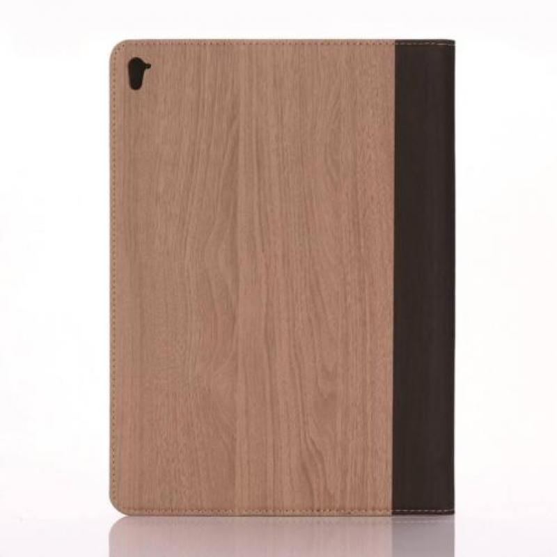 Stand flip houtlook lichtbruin hoes iPad Pro 9.7 inch