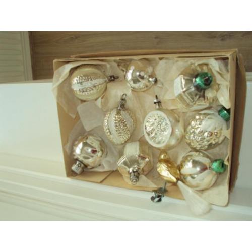 oude kerstballen mooie set 10 stuks teab
