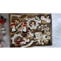 Vintage houten kerst hangertjes