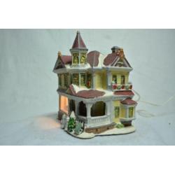 Kerstdorp Huisje met Gezellige Huiskamer