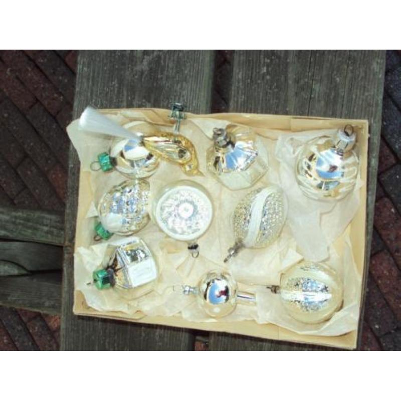 oude kerstballen mooie set 10 stuks teab