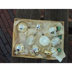 oude kerstballen mooie set 10 stuks teab