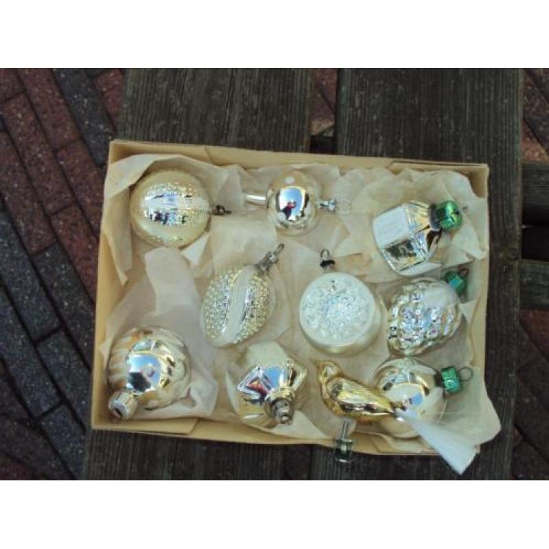 oude kerstballen mooie set 10 stuks teab