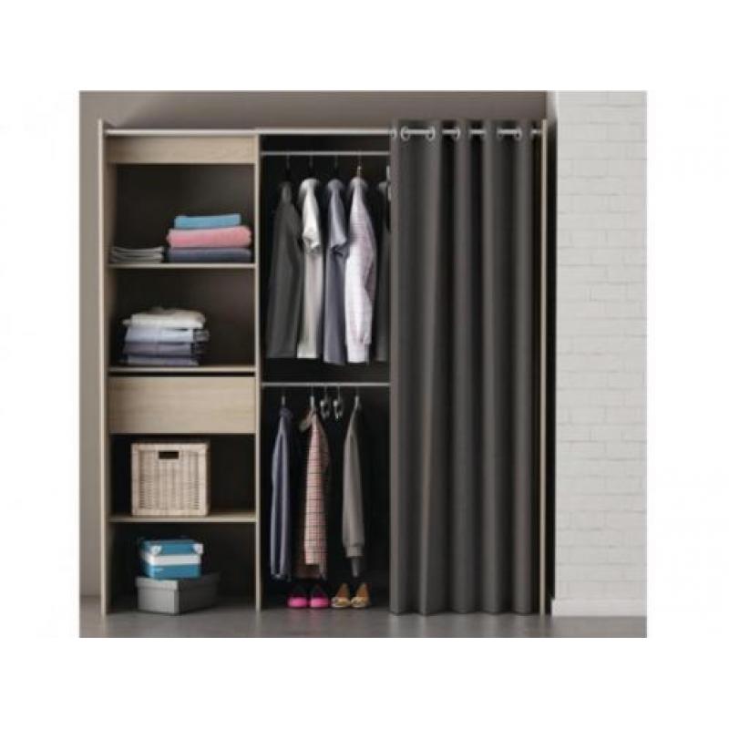 Modulaire kledingkast/dressing KYLIAN - L114/168 cm - Chocol
