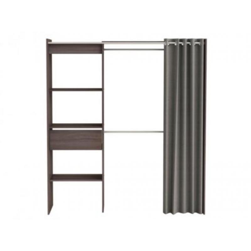 Modulaire kledingkast/dressing KYLIAN - L114/168 cm - Chocol
