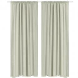 vidaXL Gordijnen verduisterend dubbellaags 140x175 cm crème