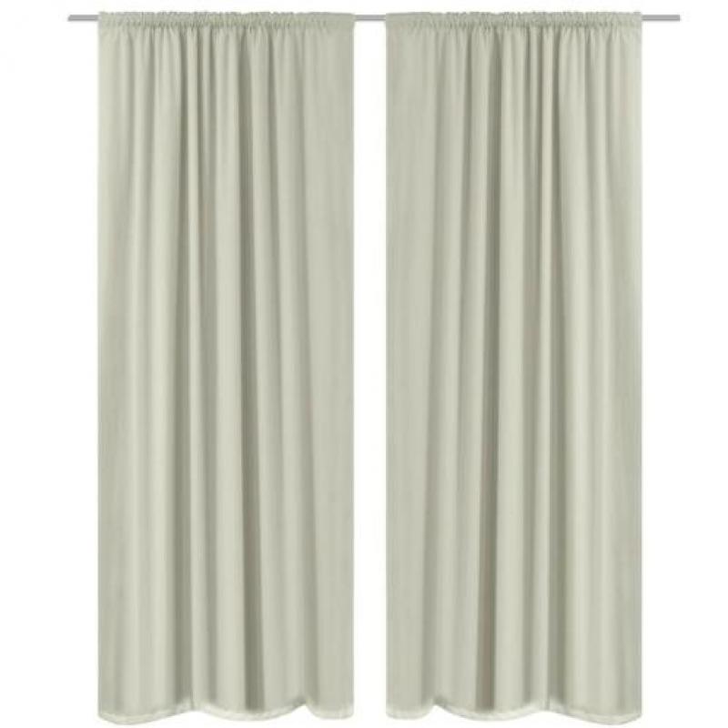 vidaXL Gordijnen verduisterend dubbellaags 140x175 cm crème