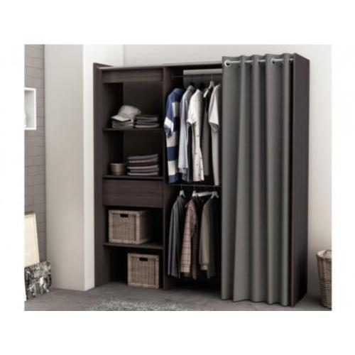 Modulaire kledingkast/dressing KYLIAN - L114/168 cm - Chocol