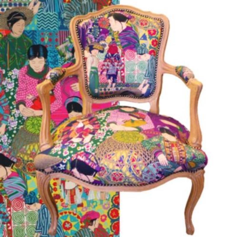 Bij Peacock :behang Cole and Son, Élitis, Manuel Canovas...