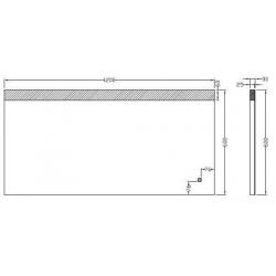 Wiesbaden Single dimbare LED condensvrije spiegel 1200x600