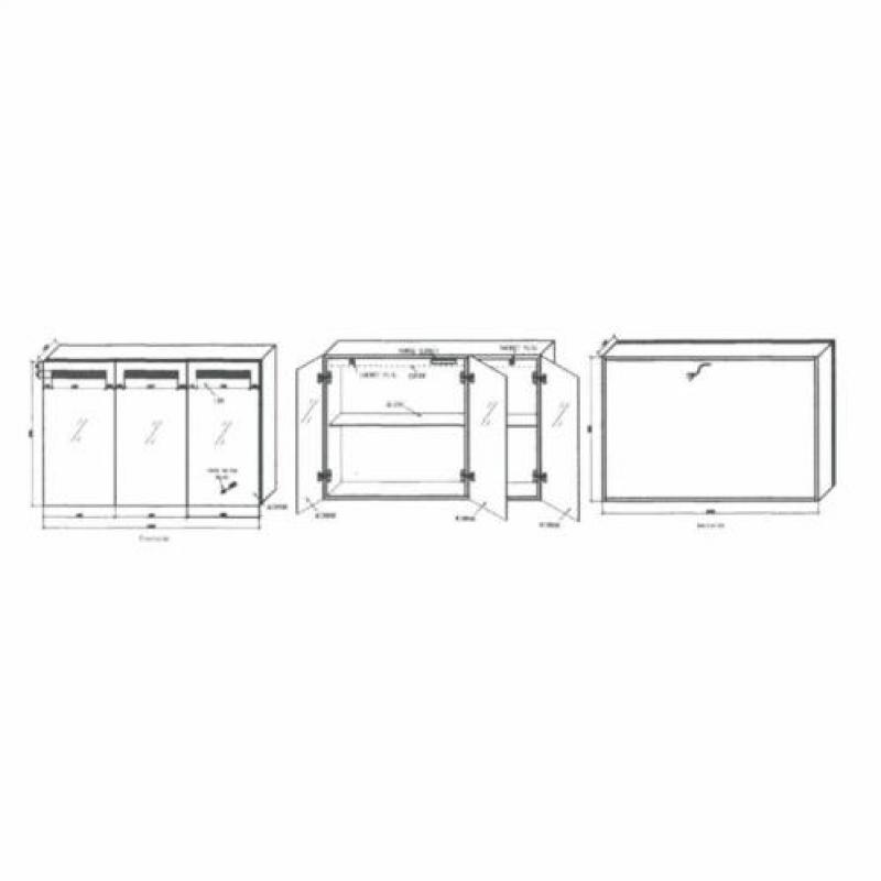 Spiegelkast Aluma Incl. Led Verlichting 120X80Cm