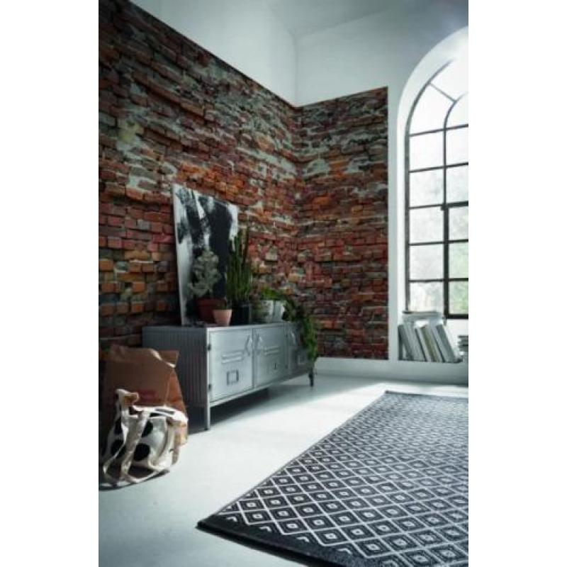 Industrieel Bakstenen Vliesbehang Fotobehang 368×248 XXL 025